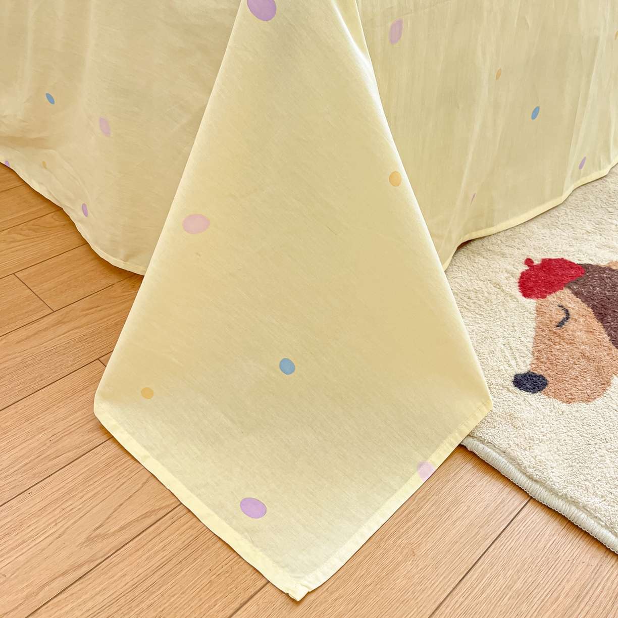 91家纺网 家纺一手货源 找家纺 博雅 2026新款三丽鸥全棉纯棉小版印花四件套 小版-爱心点点玉桂狗