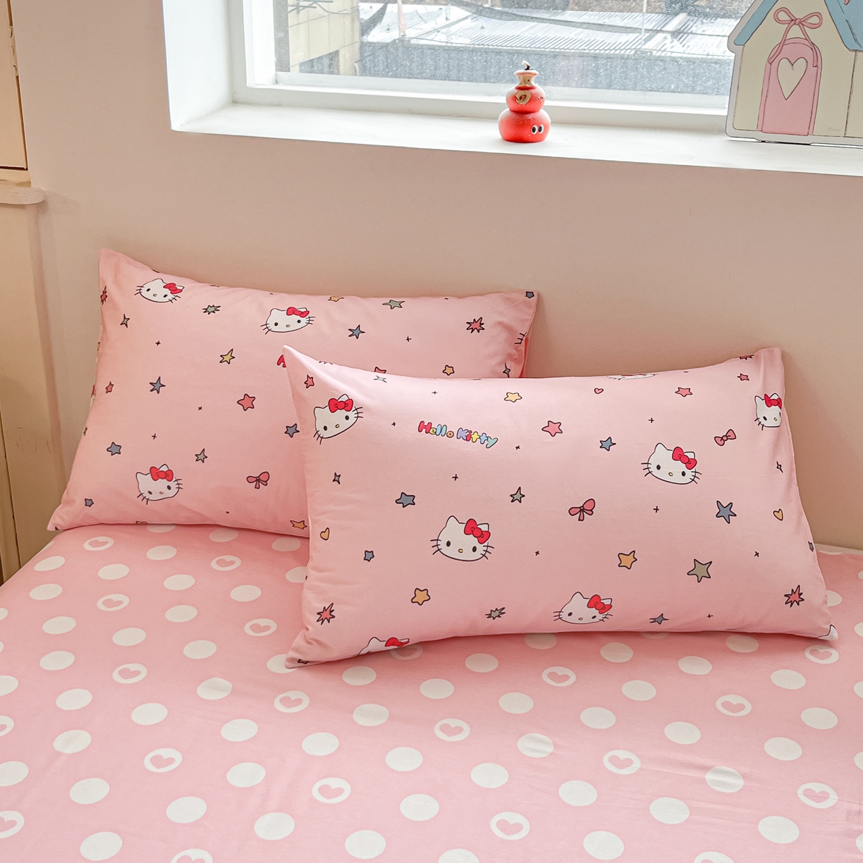 91家纺网 家纺一手货源 找家纺 博雅 2026新款三丽鸥全棉纯棉小版印花四件套 小版-彩色星星KT