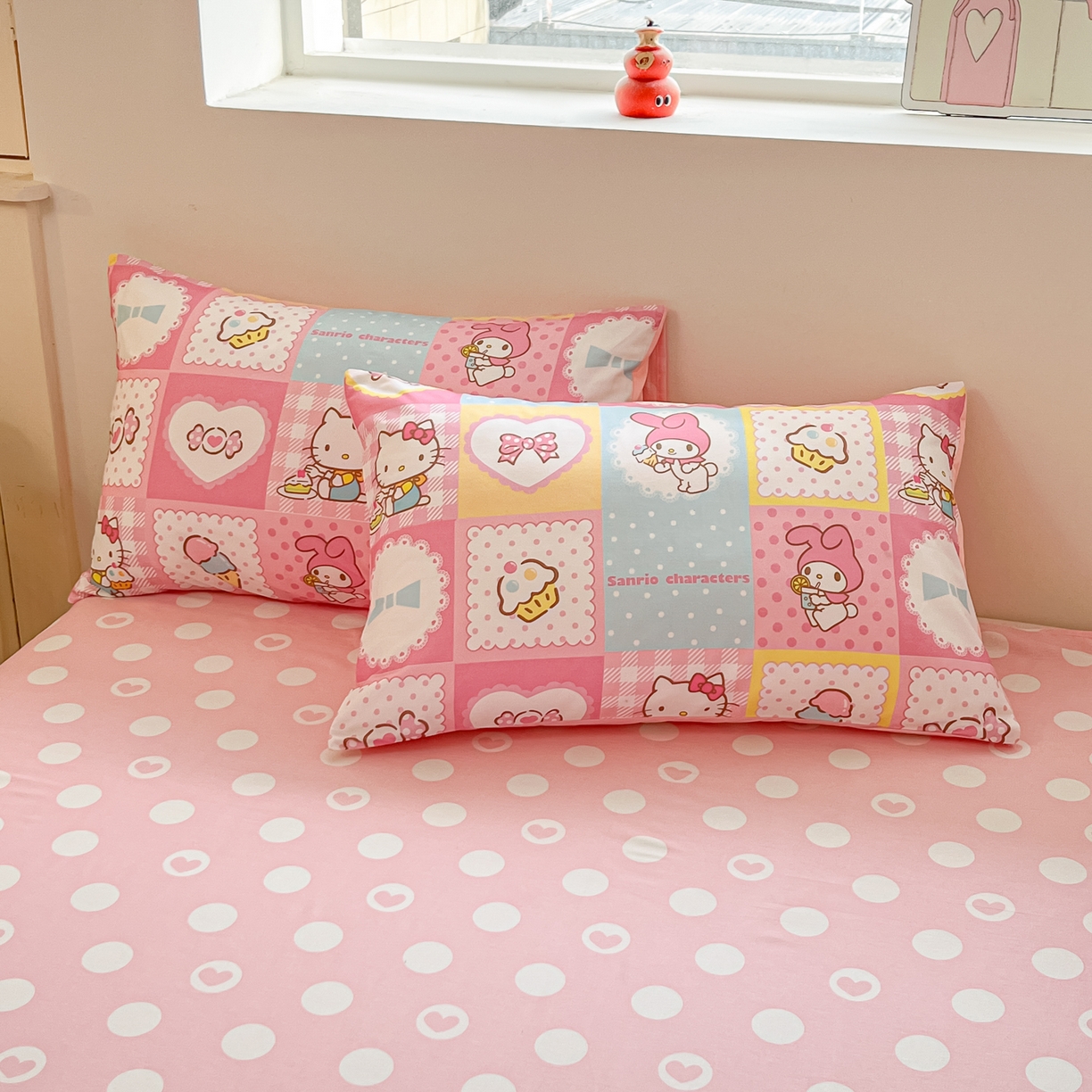 91家纺网 家纺一手货源 找家纺 博雅 2026新款三丽鸥全棉纯棉小版印花四件套 小版-甜品格美乐蒂KT