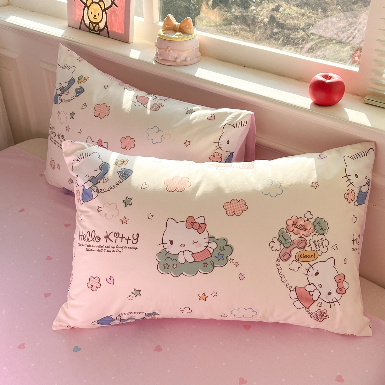 91家纺网 家纺一手货源 找家纺 博雅 2026新款三丽鸥全棉纯棉小版印花四件套 幸福kt