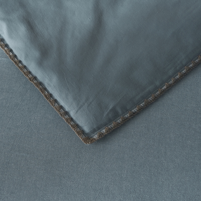 91家纺网 家纺一手货源 找家纺 暖阳 2026新款无印风色织全棉贝壳绣棉花夏被夏凉被空调被 贝壳蓝