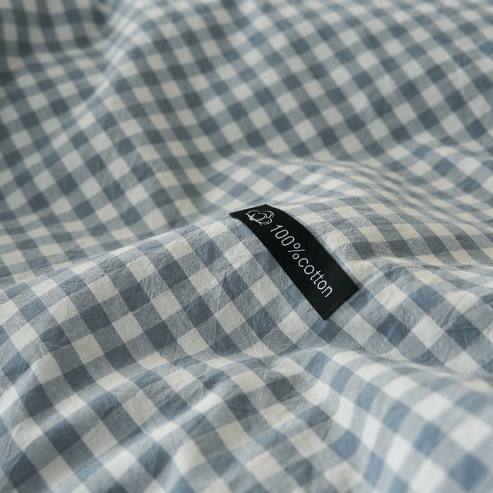 91家纺网 家纺一手货源 找家纺 暖阳 2026新款无印风色织全棉贝壳绣棉花夏被夏凉被空调被 贝壳青年格蓝