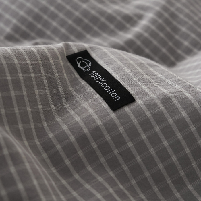 91家纺网 家纺一手货源 找家纺 暖阳 2026新款无印风色织全棉贝壳绣棉花夏被夏凉被空调被 贝壳小灰格