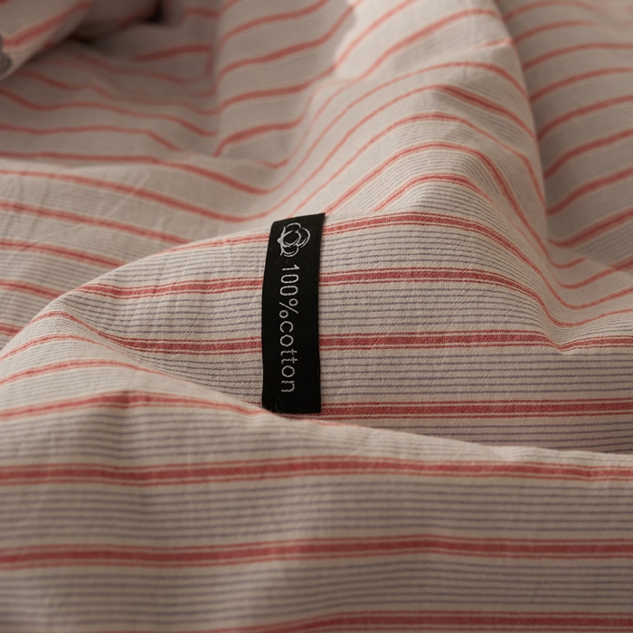 91家纺网 家纺一手货源 找家纺 暖阳 2026新款无印风色织全棉贝壳绣棉花夏被夏凉被空调被 贝壳初晴红