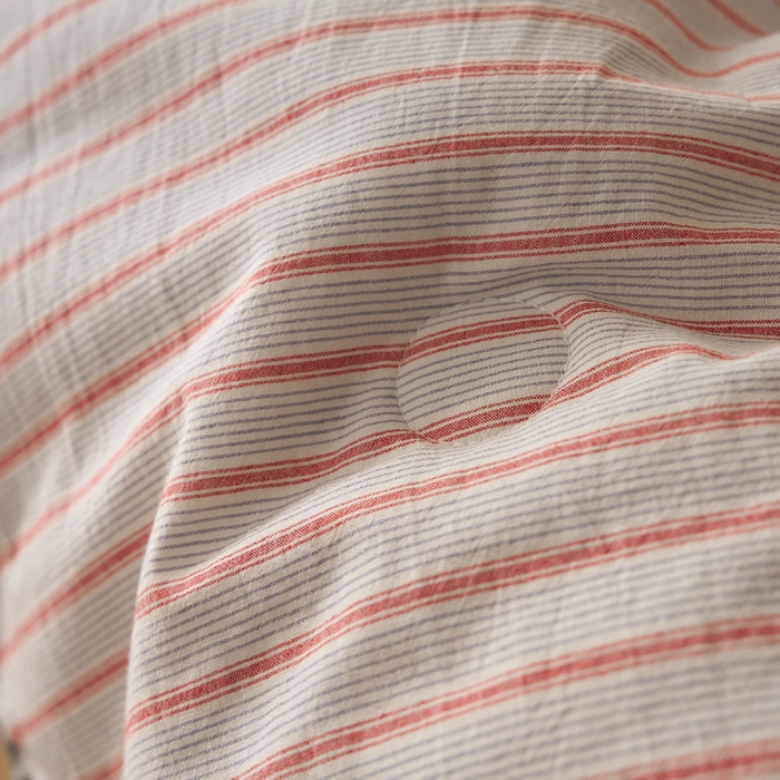 91家纺网 家纺一手货源 找家纺 暖阳 2026新款无印风色织全棉贝壳绣棉花夏被夏凉被空调被 贝壳初晴红