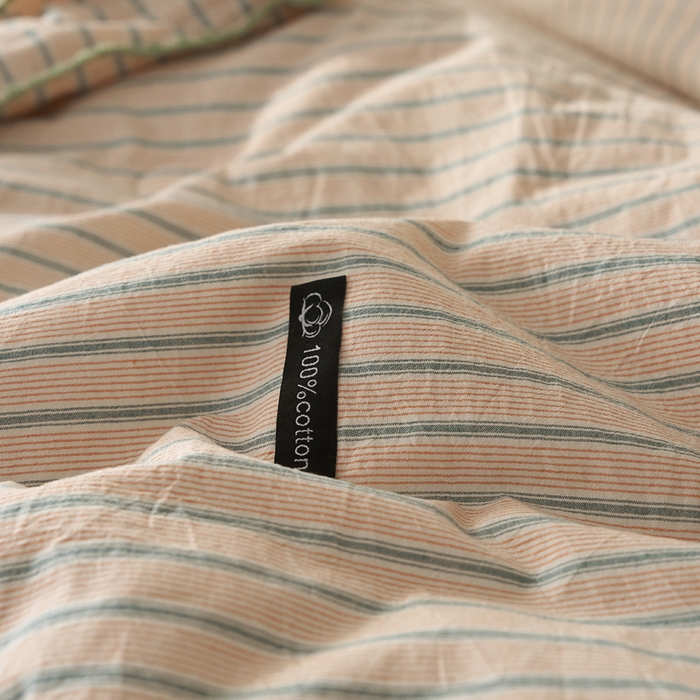 91家纺网 家纺一手货源 找家纺 暖阳 2026新款无印风色织全棉贝壳绣棉花夏被夏凉被空调被 贝壳春染绿