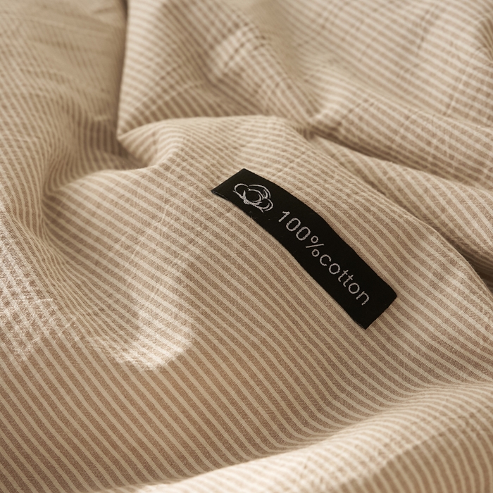 91家纺网 家纺一手货源 找家纺 暖阳 2026新款无印风色织全棉贝壳绣棉花夏被夏凉被空调被 贝壳可可咖