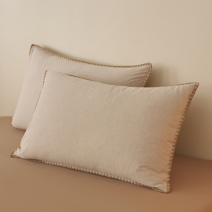 91家纺网 家纺一手货源 找家纺 暖阳 2026新款无印风色织全棉贝壳绣棉花夏被夏凉被空调被 贝壳可可咖