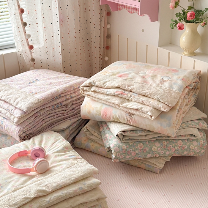 91家纺网 家纺一手货源 找家纺 （总）暖阳 2026新款全棉花边款棉花夏被夏凉被空调被