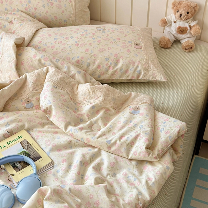 91家纺网 家纺一手货源 找家纺 暖阳 2026新款全棉花边款棉花夏被夏凉被空调被 花边狗狗