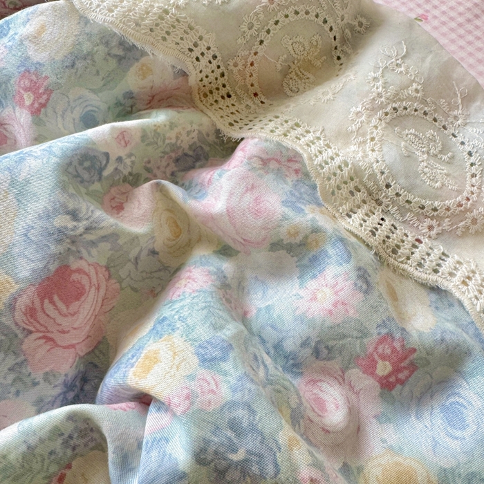 91家纺网 家纺一手货源 找家纺 暖阳 2026新款全棉花边款棉花夏被夏凉被空调被 花边烂漫