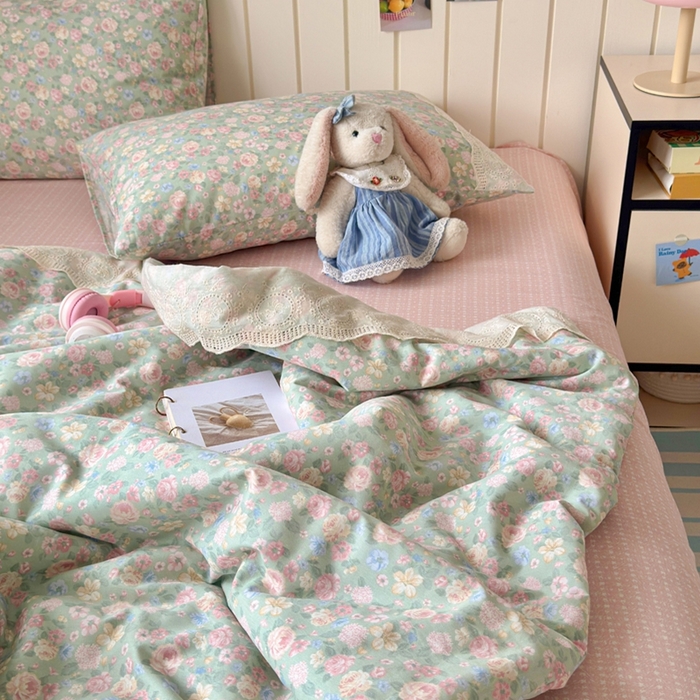 91家纺网 家纺一手货源 找家纺 暖阳 2026新款全棉花边款棉花夏被夏凉被空调被 花边梦境