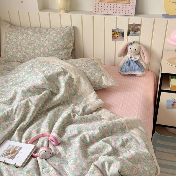 91家纺网 家纺一手货源 找家纺 暖阳 2026新款全棉花边款棉花夏被夏凉被空调被 花边梦境