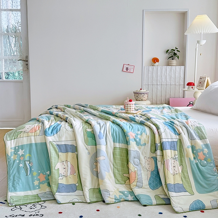 91家纺网 家纺一手货源 找家纺 丫丫家纺 2026新款A类针织棉嘟嘟被夏被春秋被空调被儿童学生被子被芯 喵喵屋