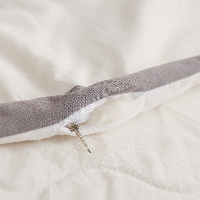 91家纺网 家纺一手货源 找家纺 暖阳 2026新款全棉纯色+拼色棉花夏被夏凉被空调被 本白