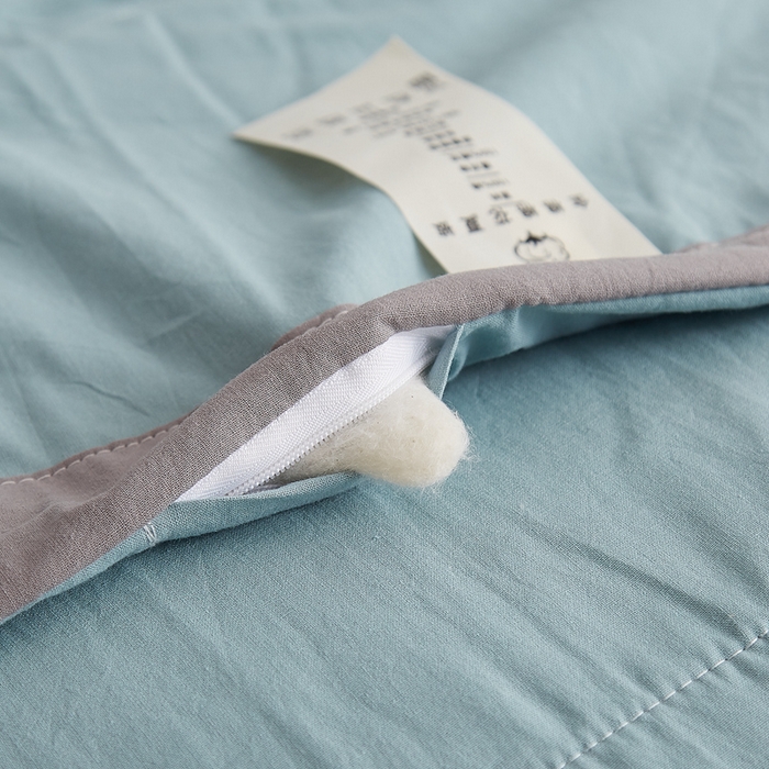 91家纺网 家纺一手货源 找家纺 暖阳 2026新款全棉纯色+拼色棉花夏被夏凉被空调被 豆绿