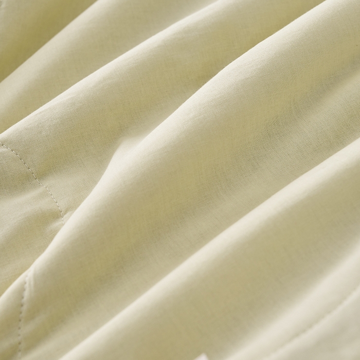 91家纺网 家纺一手货源 找家纺 暖阳 2026新款全棉纯色+拼色棉花夏被夏凉被空调被 米黄拼草绿