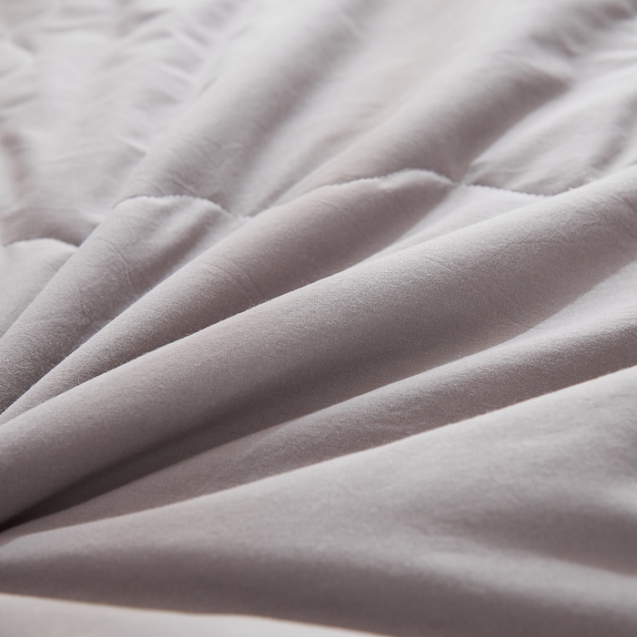 91家纺网 家纺一手货源 找家纺 暖阳 2026新款全棉纯色+拼色棉花夏被夏凉被空调被 中灰