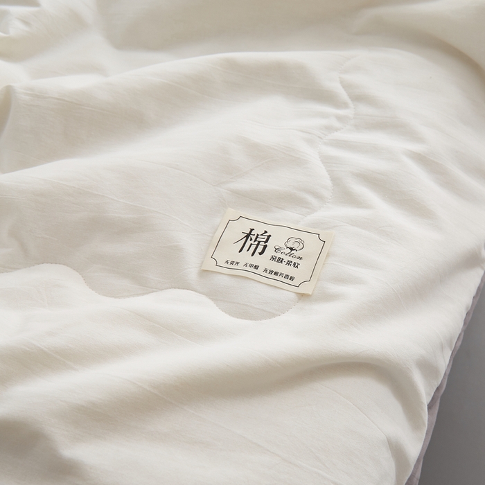 91家纺网 家纺一手货源 找家纺 暖阳 2026新款全棉纯色+拼色棉花夏被夏凉被空调被 本白