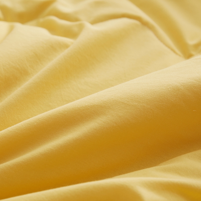 91家纺网 家纺一手货源 找家纺 暖阳 2026新款全棉纯色+拼色棉花夏被夏凉被空调被 柠檬黄