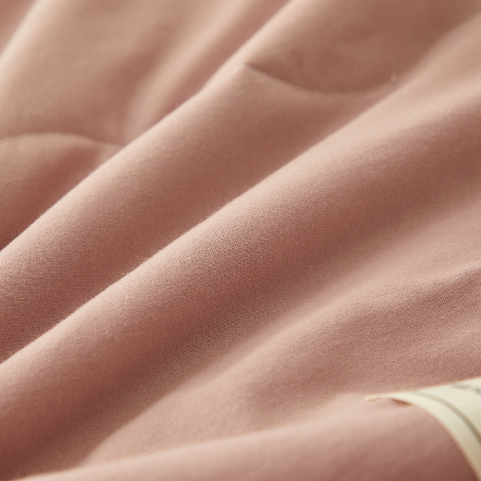 91家纺网 家纺一手货源 找家纺 暖阳 2026新款全棉纯色+拼色棉花夏被夏凉被空调被 藕粉