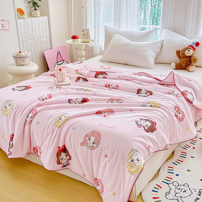 91家纺网 家纺一手货源 找家纺 丫丫家纺 2026新款A类针织棉嘟嘟被夏被春秋被空调被儿童学生被子被芯 小公举