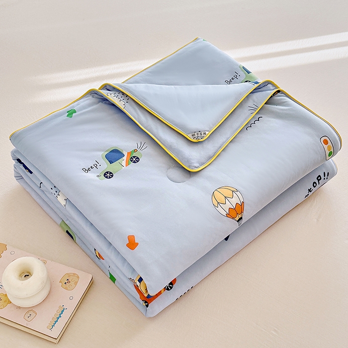 91家纺网 家纺一手货源 找家纺 丫丫家纺 2026新款A类针织棉嘟嘟被夏被春秋被空调被儿童学生被子被芯 小汽车