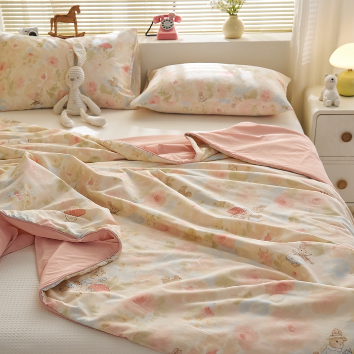 91家纺网 家纺一手货源 找家纺 （总）暖阳 2026新款A全棉B凉感丝夏被夏凉被空调被