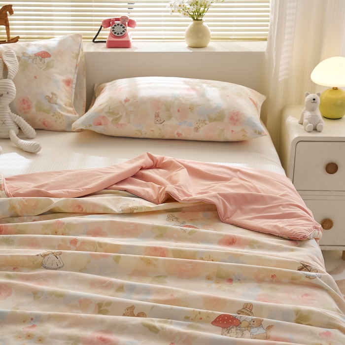 91家纺网 家纺一手货源 找家纺 （总）暖阳 2026新款A全棉B凉感丝夏被夏凉被空调被