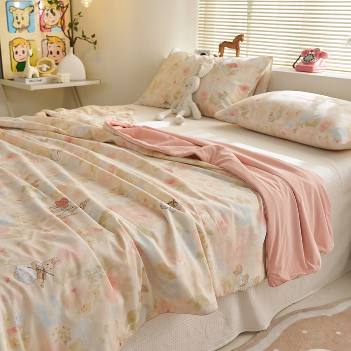 91家纺网 家纺一手货源 找家纺 （总）暖阳 2026新款A全棉B凉感丝夏被夏凉被空调被