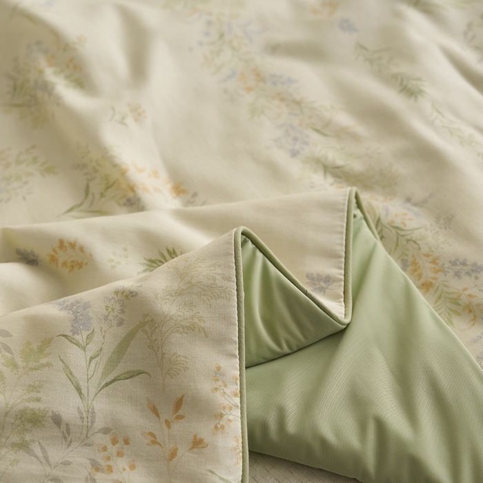 91家纺网 家纺一手货源 找家纺 暖阳 2026新款A全棉B凉感丝夏被夏凉被空调被 小冰皮-仙草