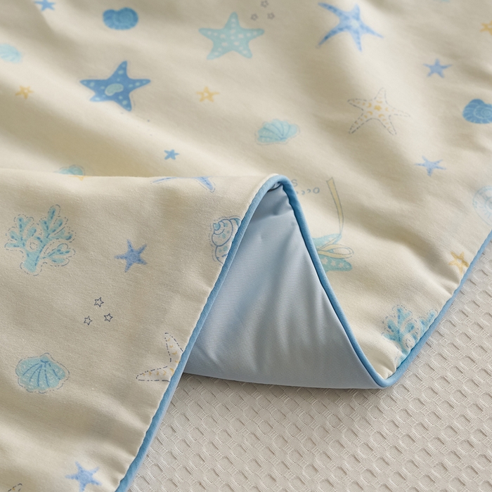 91家纺网 家纺一手货源 找家纺 暖阳 2026新款A全棉B凉感丝夏被夏凉被空调被 小冰皮-海底世界