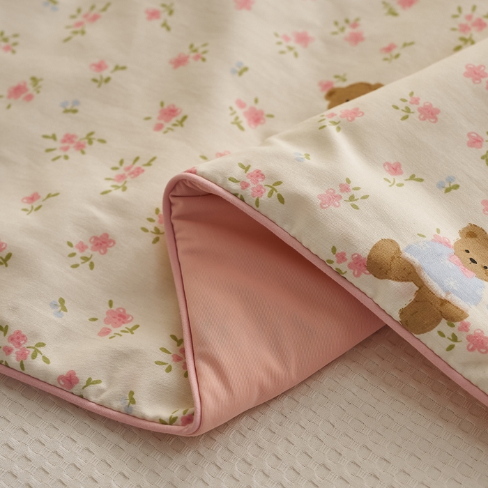 91家纺网 家纺一手货源 找家纺 暖阳 2026新款A全棉B凉感丝夏被夏凉被空调被 小冰皮-可爱小熊