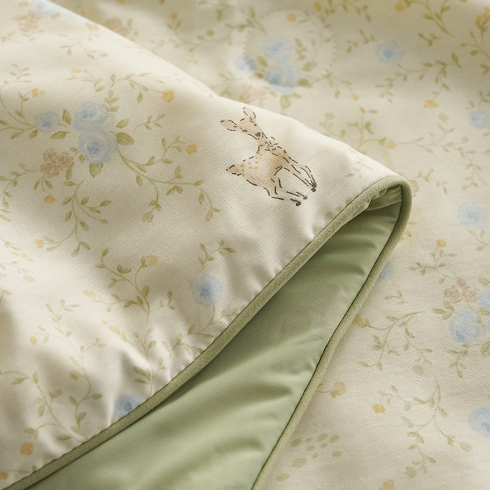 91家纺网 家纺一手货源 找家纺 暖阳 2026新款A全棉B凉感丝夏被夏凉被空调被 小冰皮-花丛小鹿