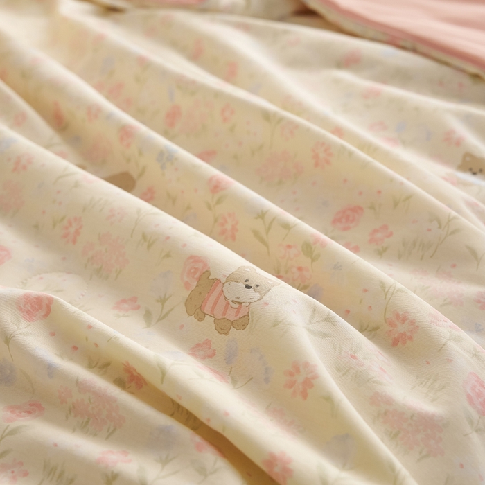 91家纺网 家纺一手货源 找家纺 暖阳 2026新款A全棉B凉感丝夏被夏凉被空调被 小冰皮-花园狗狗