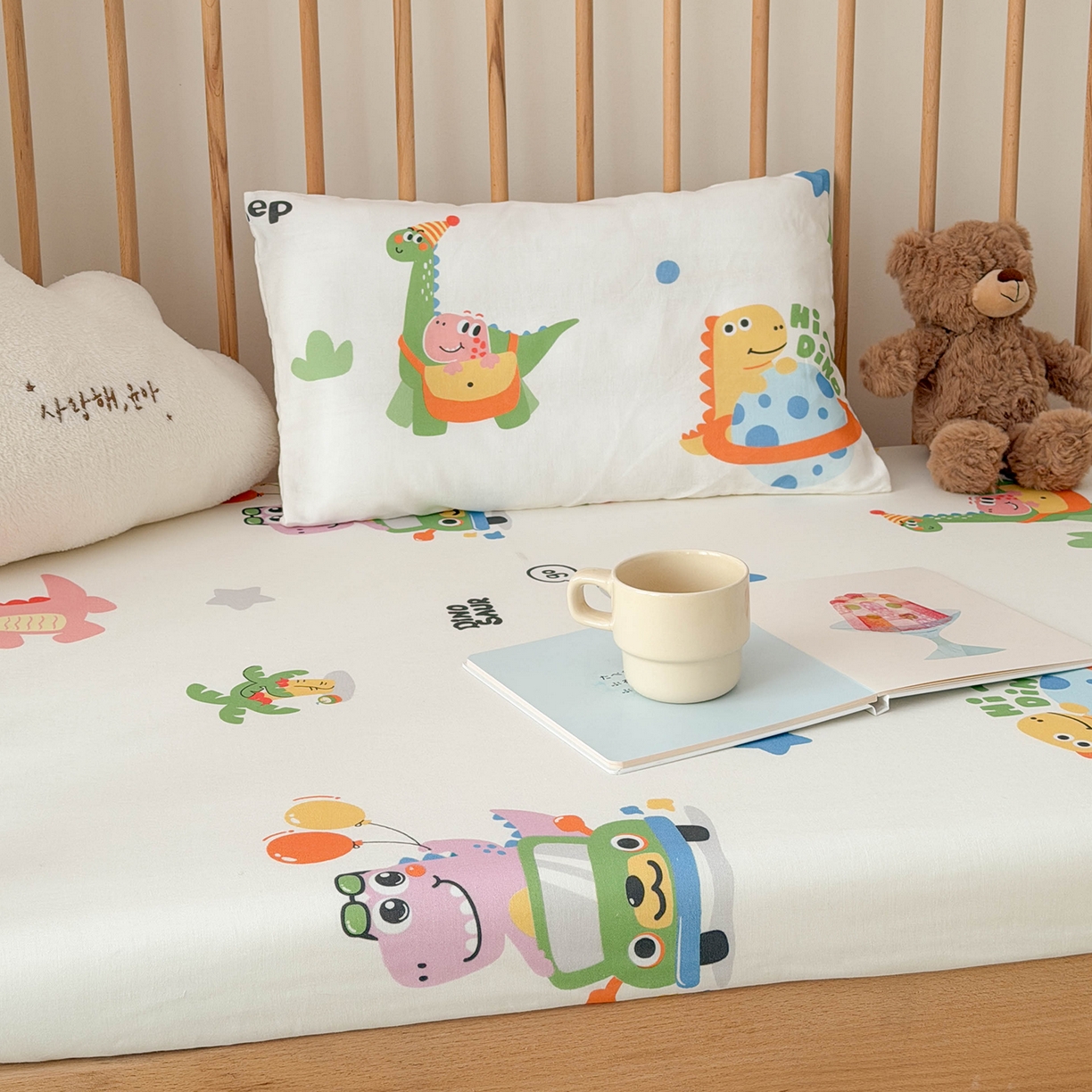 91家纺网 家纺一手货源 找家纺 嗨生活 2026新款儿童婴儿床床笠全棉纯棉双层纱床笠席梦思套拼床床笠套 太空奇遇