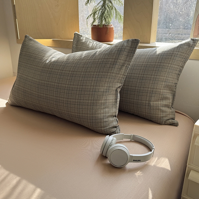 91家纺网 家纺一手货源 找家纺 爱思佳 2026新款全棉双层纱混搭格子系列四件套 樊可