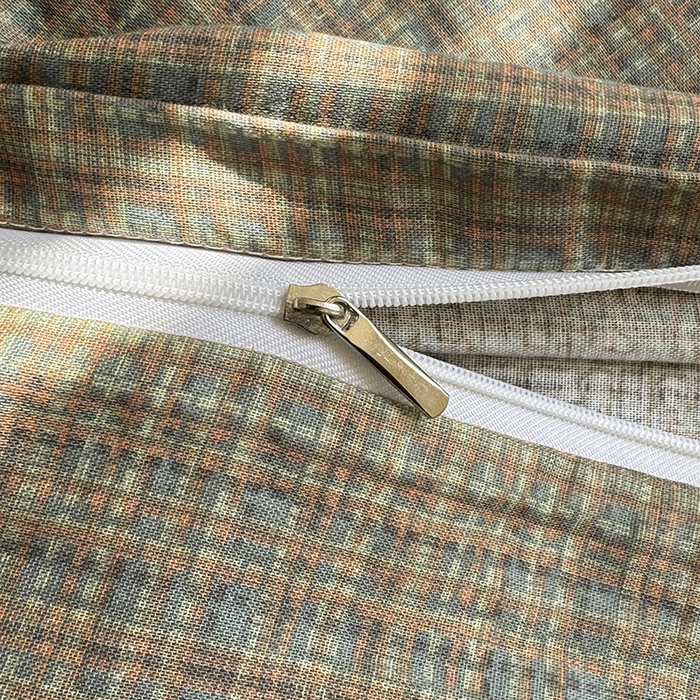 91家纺网 家纺一手货源 找家纺 爱思佳 2026新款全棉双层纱混搭格子系列四件套 樊可