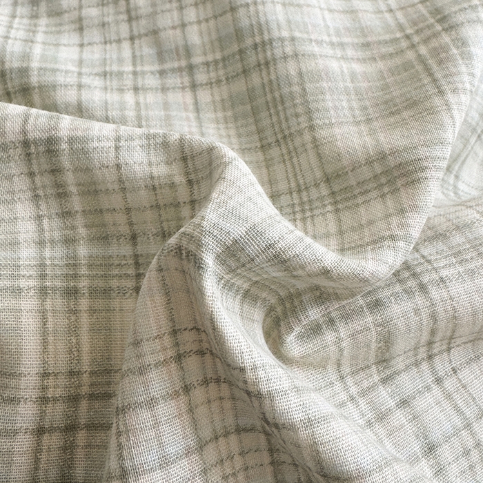 91家纺网 家纺一手货源 找家纺 爱思佳 2026新款全棉双层纱混搭格子系列四件套 绿-青柠