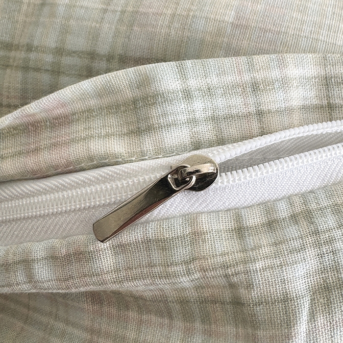 91家纺网 家纺一手货源 找家纺 爱思佳 2026新款全棉双层纱混搭格子系列四件套 绿-青柠