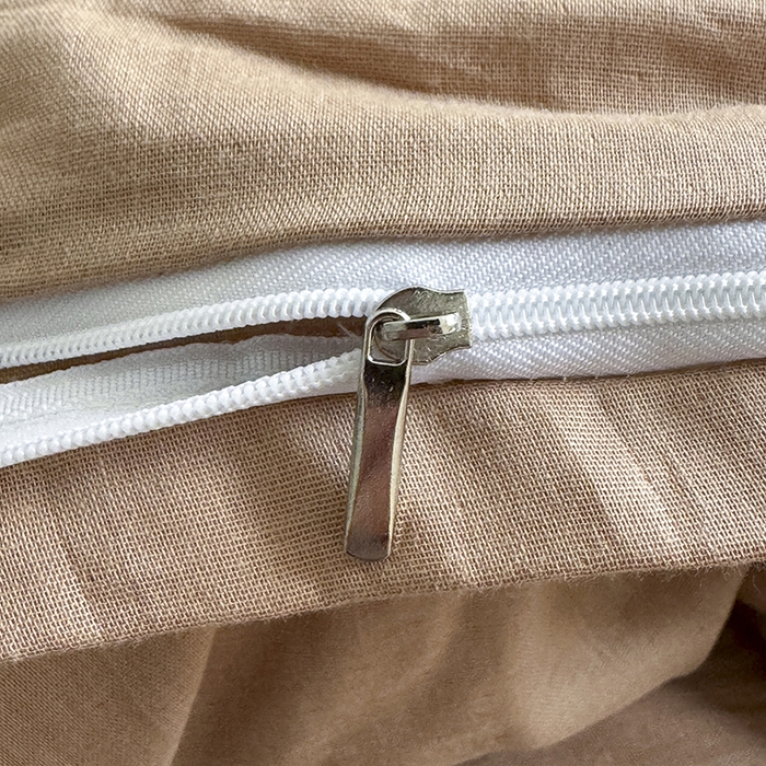 91家纺网 家纺一手货源 找家纺 爱思佳 2026新款全棉双层纱混搭格子系列四件套 肉桂-樊可