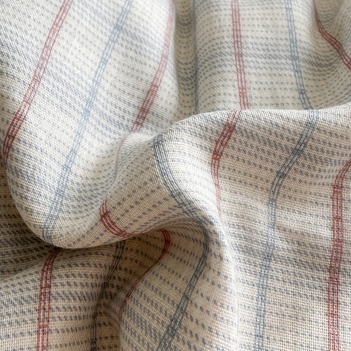 91家纺网 家纺一手货源 找家纺 爱思佳 2026新款全棉双层纱混搭格子系列四件套 追光-粉