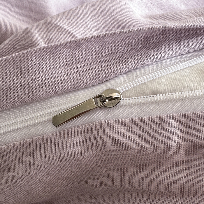 91家纺网 家纺一手货源 找家纺 爱思佳 2026新款全棉双层纱混搭格子系列四件套 紫-逐风