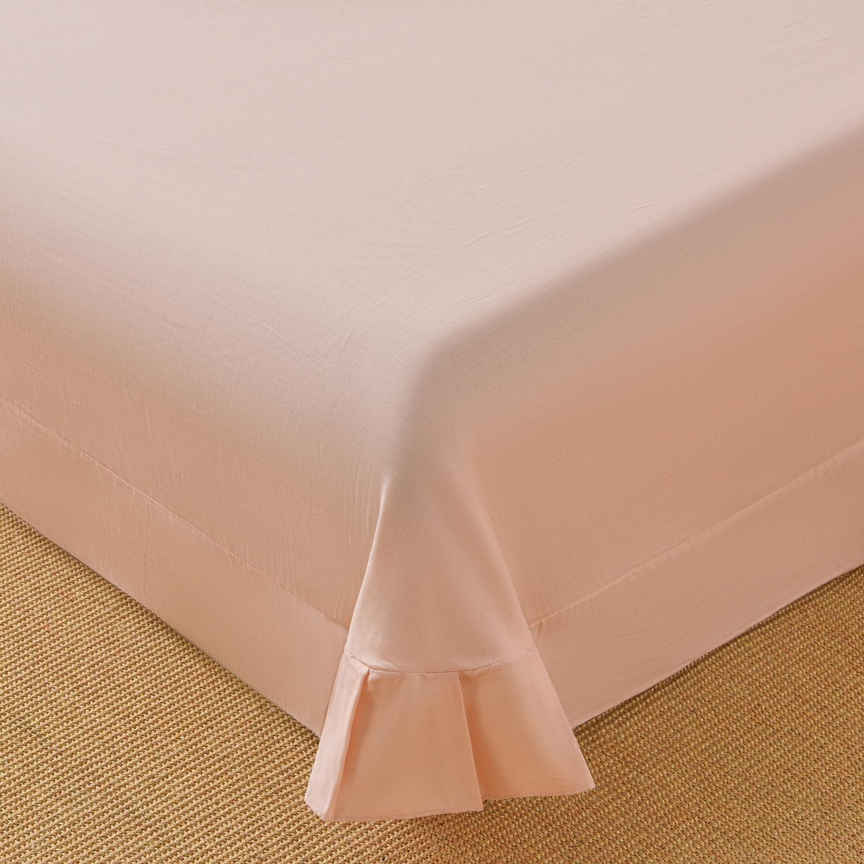 91家纺网 家纺一手货源 找家纺 金昱纺 2026新款全棉纯棉双层纱印花四件套 观上月白-粉