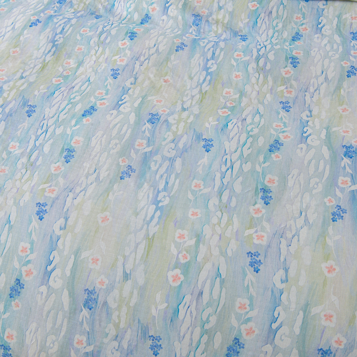 91家纺网 家纺一手货源 找家纺 金昱纺 2026新款全棉纯棉双层纱印花四件套 禾棠映月-兰