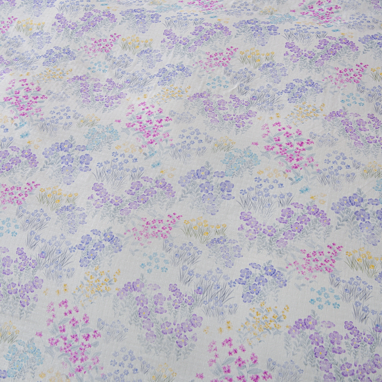 91家纺网 家纺一手货源 找家纺 金昱纺 2026新款全棉纯棉双层纱印花四件套 花纷飞-紫