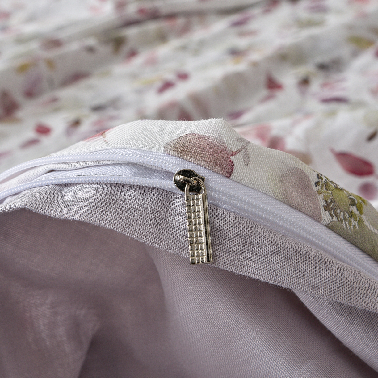 91家纺网 家纺一手货源 找家纺 金昱纺 2026新款全棉纯棉双层纱印花四件套 花酿-豆沙