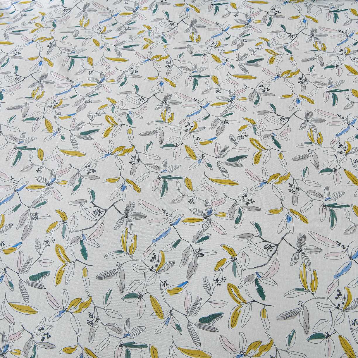 91家纺网 家纺一手货源 找家纺 金昱纺 2026新款全棉纯棉双层纱印花四件套 镜花眠-绿