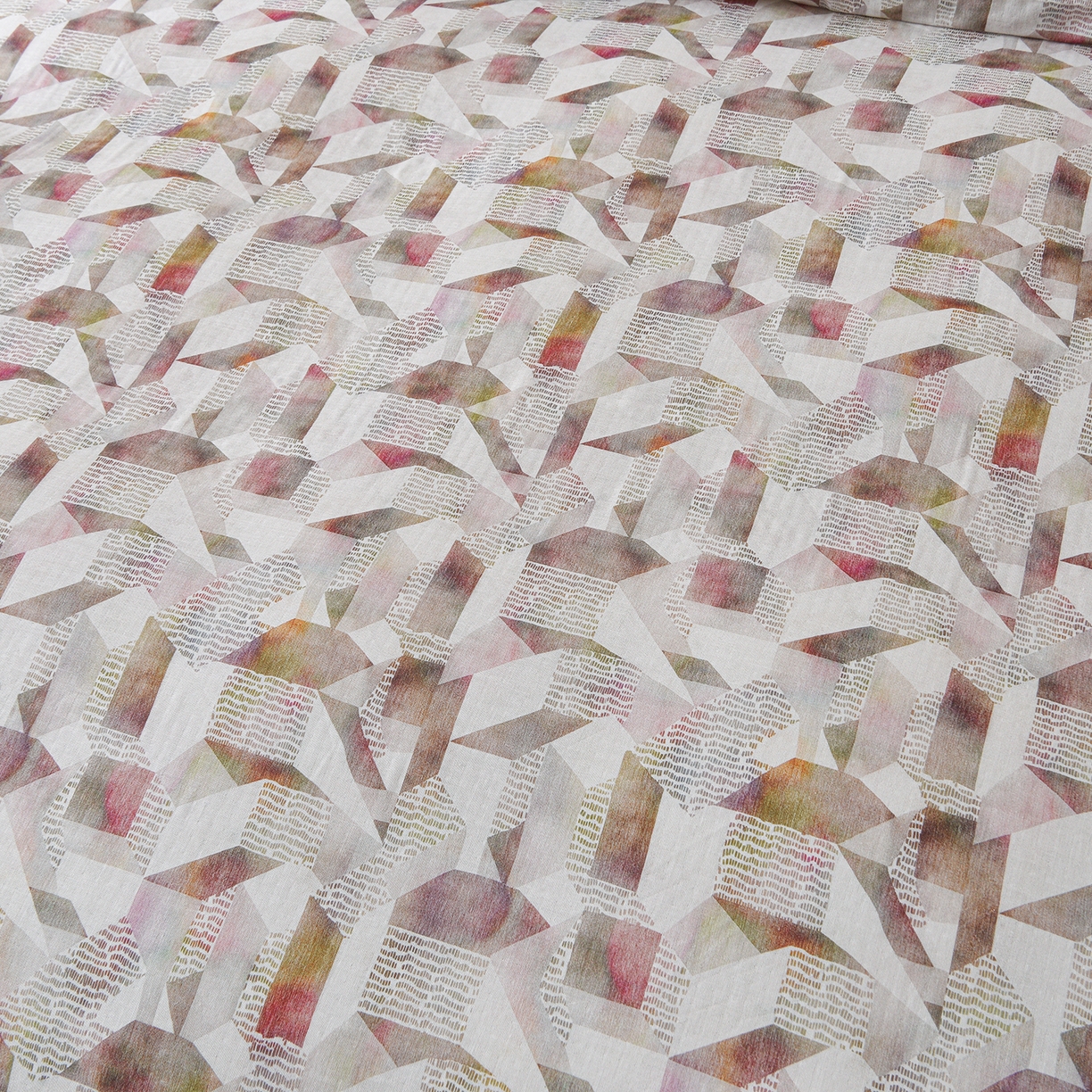 91家纺网 家纺一手货源 找家纺 金昱纺 2026新款全棉纯棉双层纱印花四件套 维亚-咖