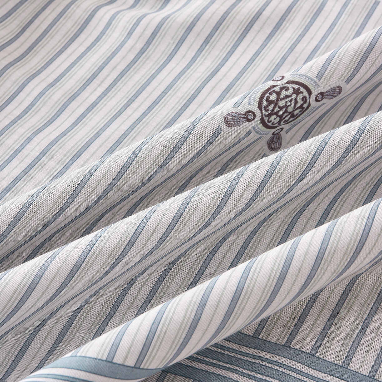 91家纺网 家纺一手货源 找家纺 金昱纺 2026新款全棉纯棉双层纱印花四件套 泽西岛-兰